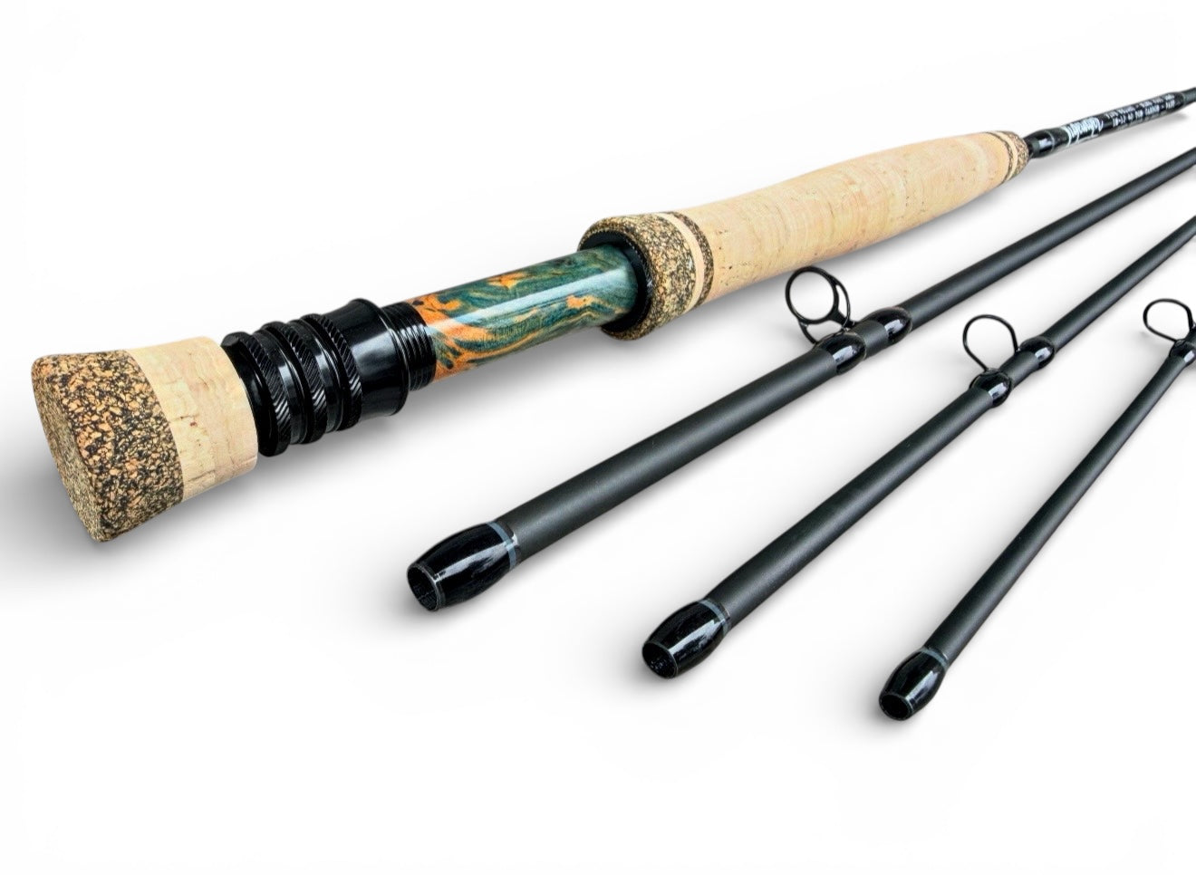 Tidewater Virtue 5wt 9ft - Blue Flame Burl X Dark Gray X Blackout