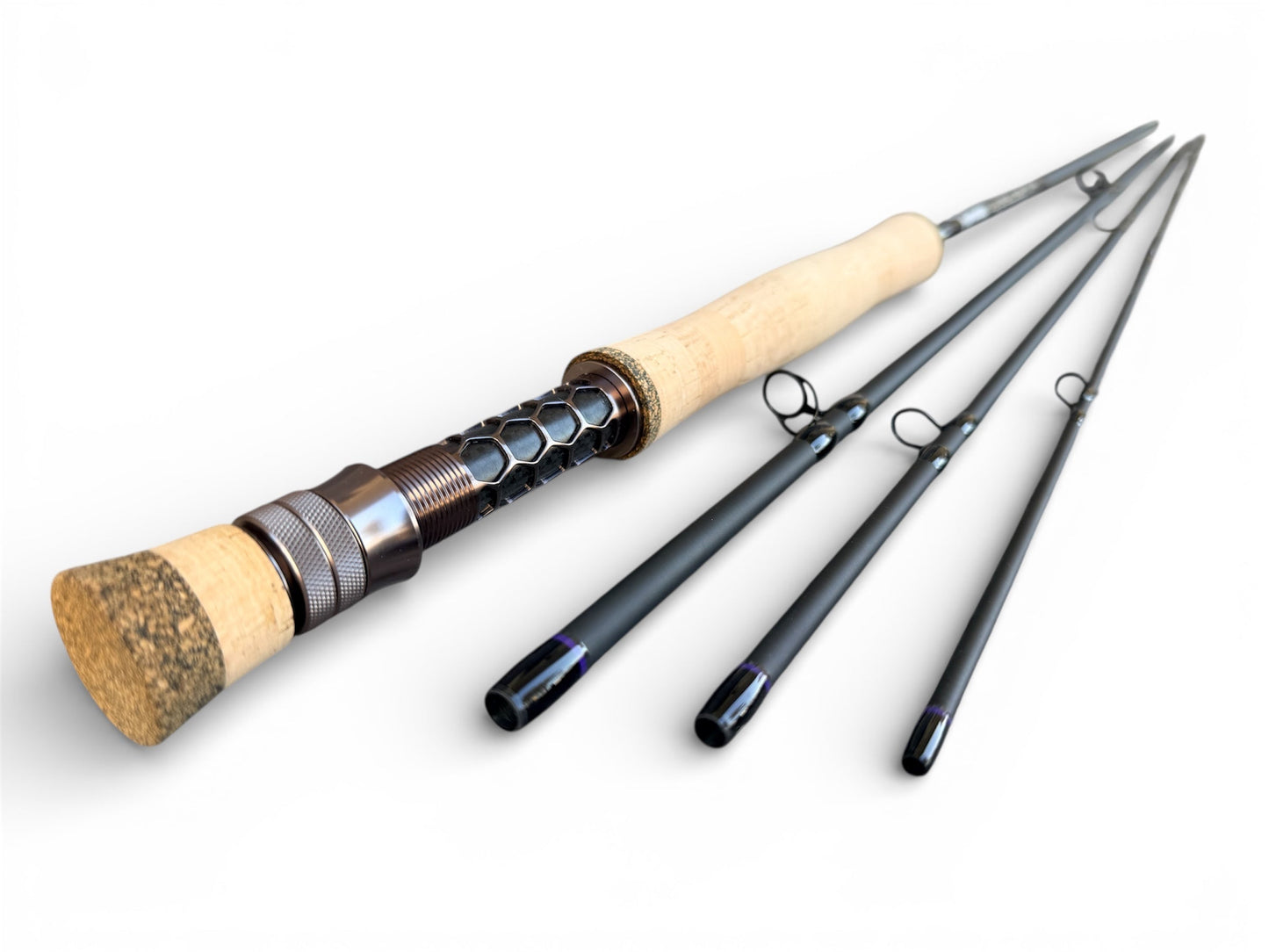 Tidewater Virtue 6wt 9ft - Purple Haze X Hexagon Carbon Fiber Reel Seat