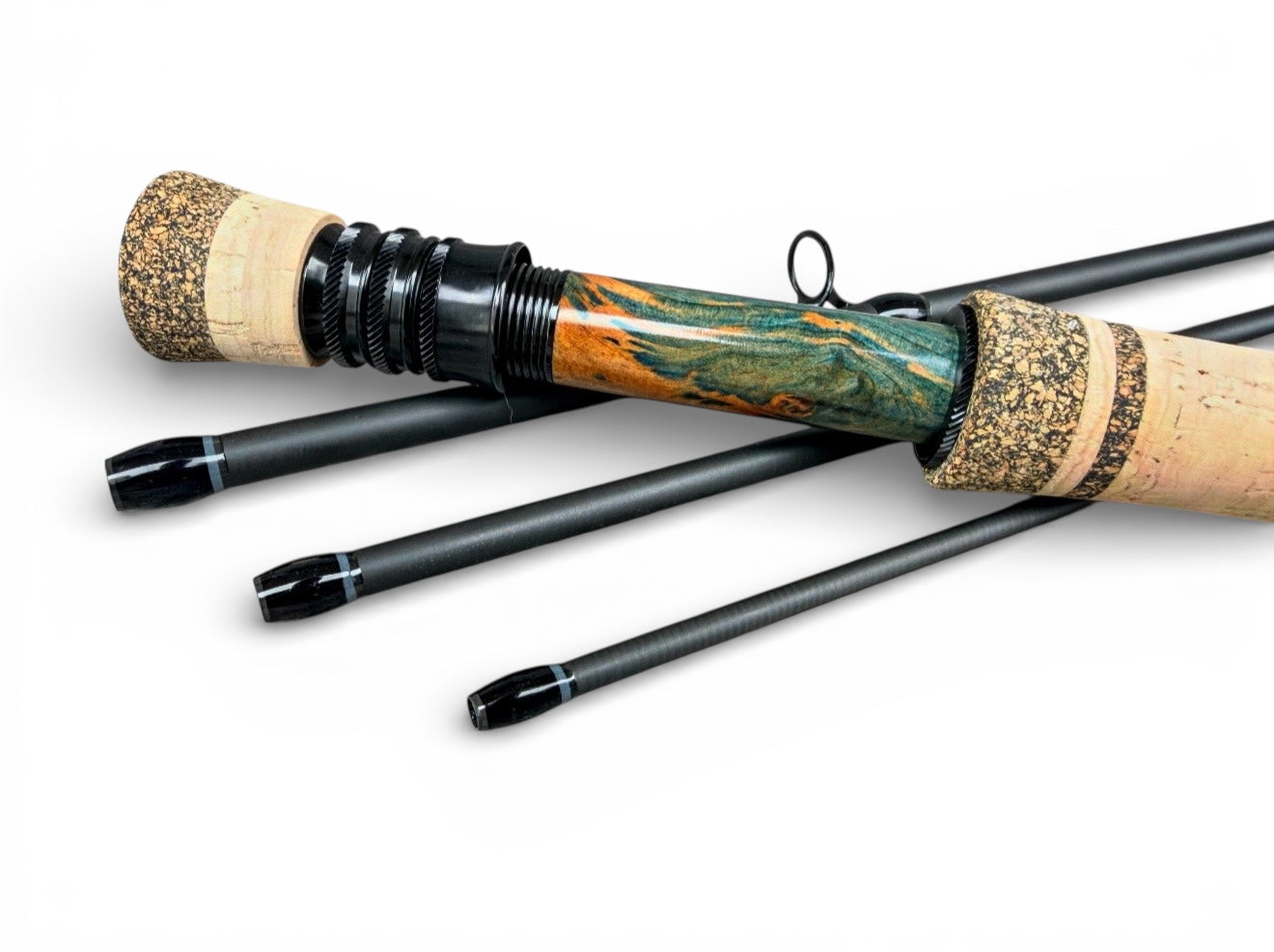 Tidewater Virtue 5wt 9ft - Blue Flame Burl X Dark Gray X Blackout