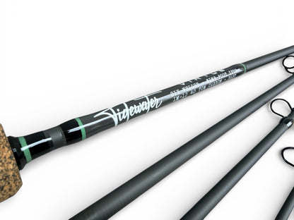 Tidewater Virtue 6wt 9ft - Green Birdseye Burl X Blackout