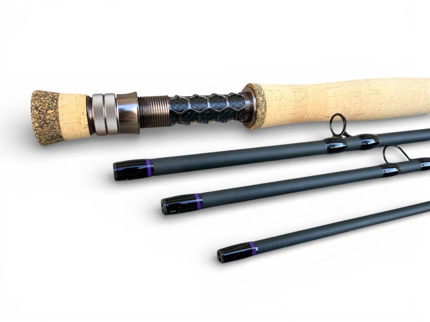 Tidewater Virtue 6wt 9ft - Purple Haze X Hexagon Carbon Fiber Reel Seat